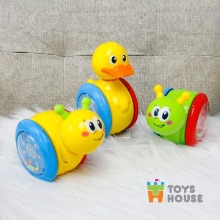 Đồ chơi lật đật có bánh xe cho bé Toyshouse 008-1 hình ốc sên ngộ nghĩnh