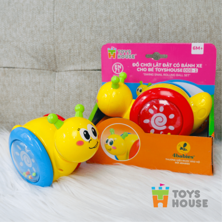 Đồ chơi lật đật có bánh xe cho bé Toyshouse 008-1 hình ốc sên ngộ nghĩnh