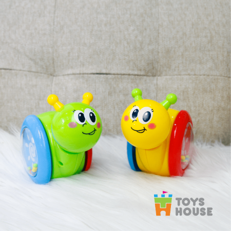 Đồ chơi lật đật gật gù có bánh xe cho bé Toyshouse 008-2 chú vịt vàng dễ thương 