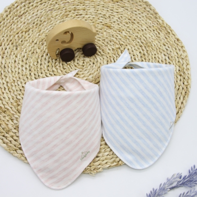 Set 2 Yếm giữ ấm cổ tam giác Comfybaby CF1120-YTG2 cho bé sơ sinh - 1 tuổi 100% cotton 2 lớp set màu xanh hồng.