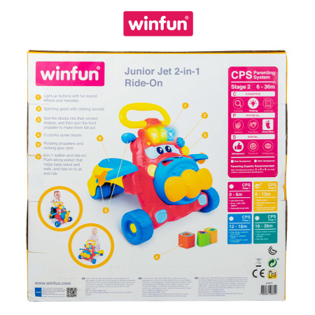 Xe tập đi cho bé kết hợp xe chòi chân thả khối có nhạc Winfun 0875-01