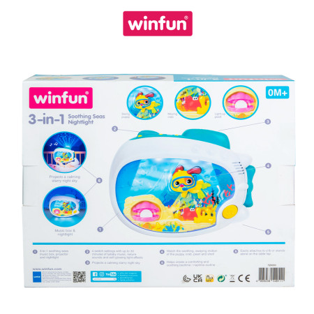 Đèn ngủ 3 trong 1 trao thói quen ngủ cho bé Winfun 720000-NL