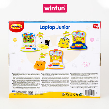 Đồ chơi tiền giáo dục cho bé - Laptop chú gấu nhỏ dễ thương, vừa chơi vừa học Winfun 8079-01