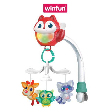 Đồ chơi treo nôi cũi, xe đẩy 3 trong 1 phát nhạc ru ngủ cho bé Winfun 720015-NL