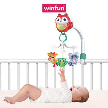 Đồ chơi treo nôi cũi, xe đẩy 3 trong 1 phát nhạc ru ngủ cho bé Winfun 720015-NL