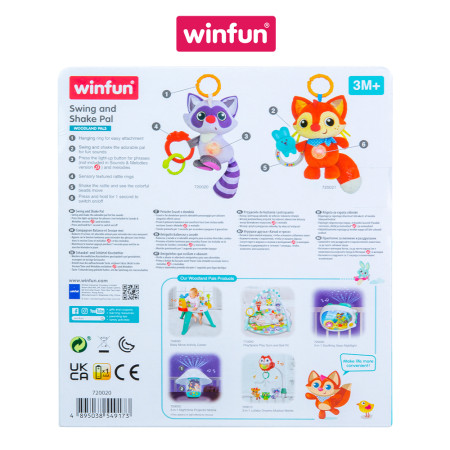 Đồ chơi treo nôi cảm ứng phát nhạc - bạn cáo dễ thương Winfun 720021-01
