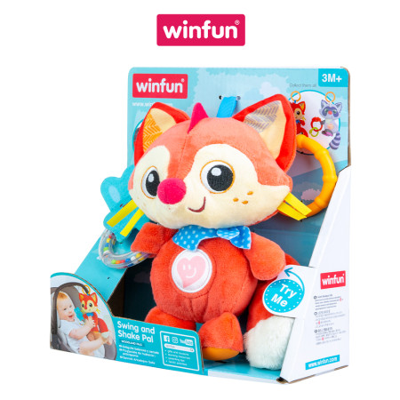 Đồ chơi treo nôi cảm ứng phát nhạc - bạn cáo dễ thương Winfun 720021-01