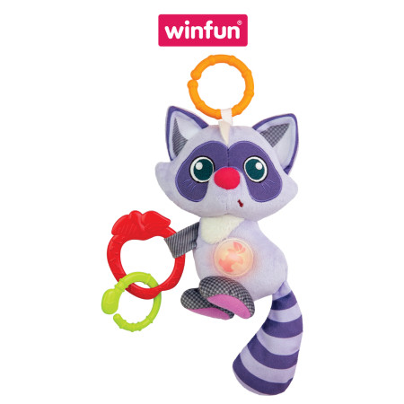 Đồ chơi treo nôi cảm ứng phát nhạc - bạn gấu mèo dễ thương Winfun 720020-01