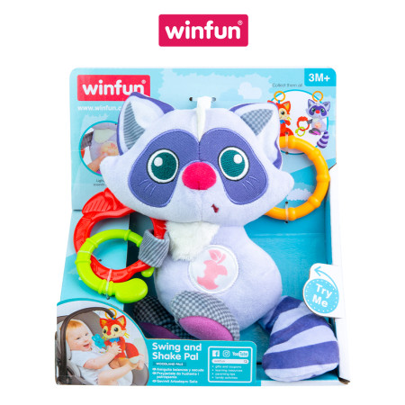 Đồ chơi treo nôi cảm ứng phát nhạc - bạn gấu mèo dễ thương Winfun 720020-01