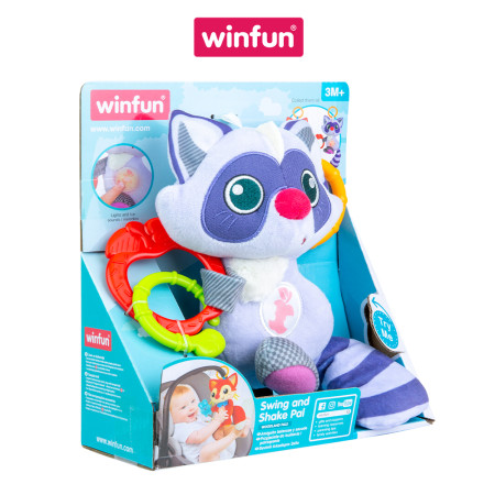 Đồ chơi treo nôi cảm ứng phát nhạc - bạn gấu mèo dễ thương Winfun 720020-01
