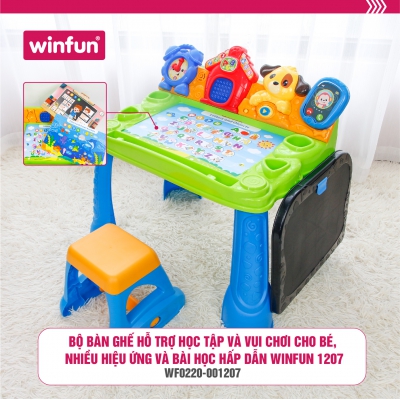 Bộ bàn ghế hỗ trợ học tập và vui chơi cho bé, nhiều hiệu ứng và bài học hấp dẫn Winfun 1207 