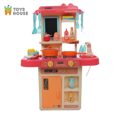 Bộ đồ chơi nhà bếp cho bé nấu nướng Toyshouse màu hồng.